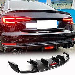 Задній дифузор бампера для Audi A4 B9 2016-2022 гг. Натуральний карбон Ahacarbon
