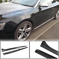 Бічні спідниці для Audi A5 2007-2015 рр. Натуральний карбон Ahacarbon