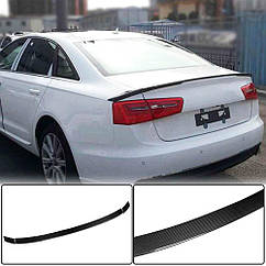 Спойлер заднього багажника для Audi A6 C7 2011-2017 рр. Натуральний карбон Ahacarbon