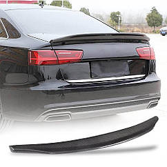 Спойлер на задній багажник з натурального карбону для Audi A6 C7 2011-2017 Ахакарбон