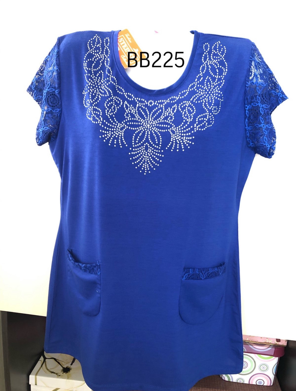 Туніка жіноча напівбатали 3XL - 6XL ( 50 - 58 )    10 шт. мікс кольору, фото 1