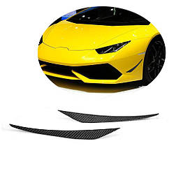 Накладка на передній бампер Flap V2 Ahacarbon для Lamborghini Huracan Натуральний карбон