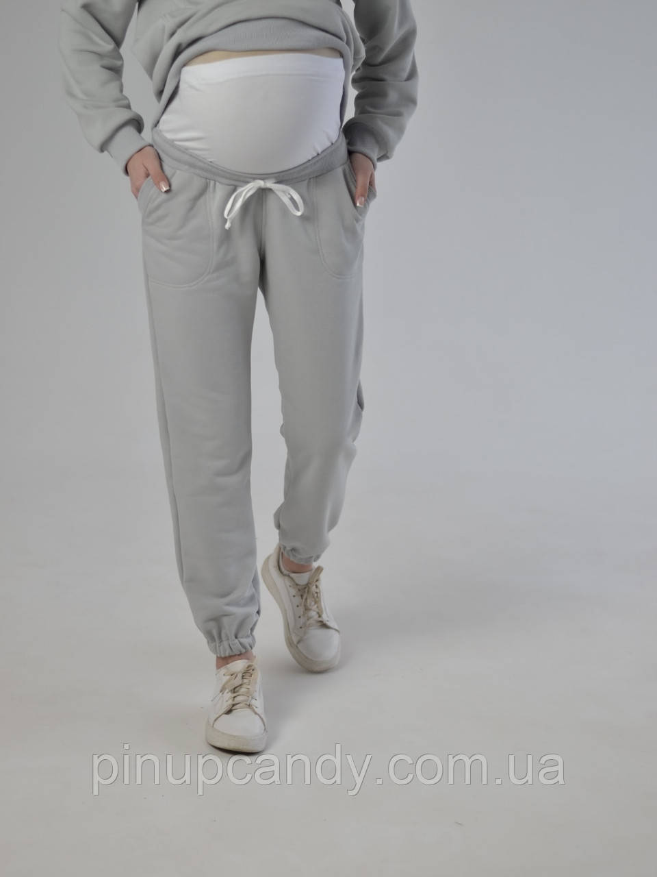 Джогери штани для вагітних Batty демісезон бавовна сірі (розміри 42-56), фото 1