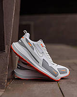 Чоловічі кросівки Nike Simple White чоловічі стильні Nike повсякденне мжське взуття Найк кросівки сітка