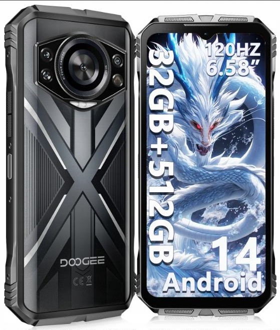 Смартфон Doogee S Cyber PRO Silver 12/512GB 10800mAh Helio G100 NFC IP68, IP69 та MIL-STD-810H