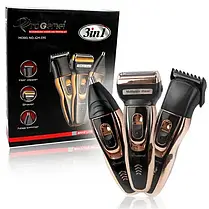 Набір для стриження Gemei GM 595 Hair Trimmer | електробритва, тример із насадками Джемей, фото 3