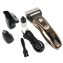 Набір для стриження Gemei GM 595 Hair Trimmer | електробритва, тример із насадками Джемей, фото 5
