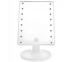 Настільне Дзеркало з підсвіткою Large 16LED Mirror для макіяжу Білий, фото 3