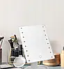 Настільне Дзеркало з підсвіткою Large 16LED Mirror для макіяжу Білий, фото 7