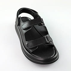 Босоніжки шкіряні жіночі, чорний, GSV.