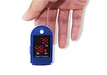 Пульсоксиметр Fingertip LK88 Pulse Oximeter Біло-синій, фото 5