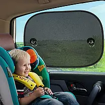 Автомобільна сонцезахисна шторка на присосках, фото 5