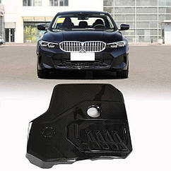 Кришка двигуна Сухий карбон Ahacarbon для BMW 6 серія G32 2017-2023 Натуральний карбон