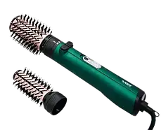 Фен-щітка для сушіння та укладання волосся VGR V-498 1200W Зелений Фен-стайлер із 2 насадками, фото 3