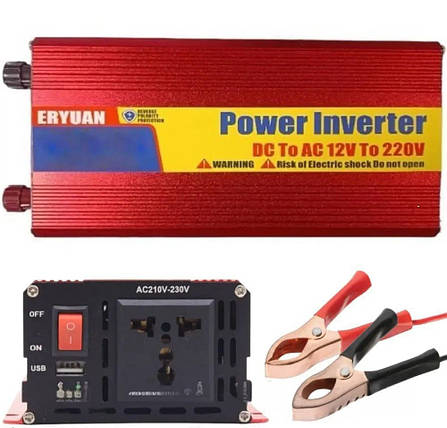 Перетворювач напруги інвертор UKC AR 5000W 12-220 V Автомобільний перетворювач, фото 1