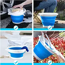 Відро 10 літрів туристичне складане SmartUS Collapsible Bucket, фото 5