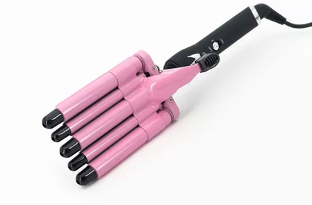 Плойка на п'ять хвиль Hair Curler з керамічним покриттям KR-8832 Рожевий, фото 1