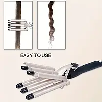 Щипці для Завивки Керамічні на 5 хвиль hair curler KR-8832 Золотистий, фото 3