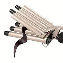 Щипці для Завивки Керамічні на 5 хвиль hair curler KR-8832 Золотистий, фото 5