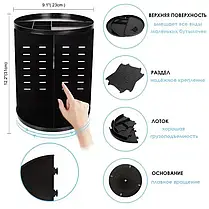 Пластиковий обертовий органайзер для косметики 360° AND LY-705, фото 4