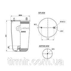 Пневмоподушка без склянки 4940NP02, фото 1