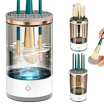 Портативний автоматичний очисник пензлів для макіяжу Makeup Brush Cleaner USB Білий RD-1805, фото 4