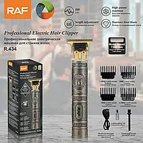 Акумуляторний Тример для стрижки бороди вусів RAF R.434 4 насадки, фото 3