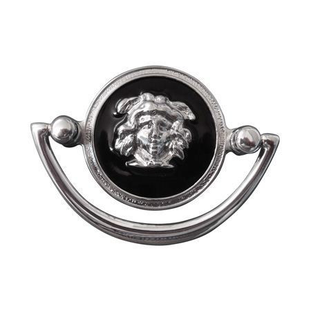 Ручка-скоба сучасна класика MEDUSA URB-0-185 глянсовий хром і емаль 75 мм.