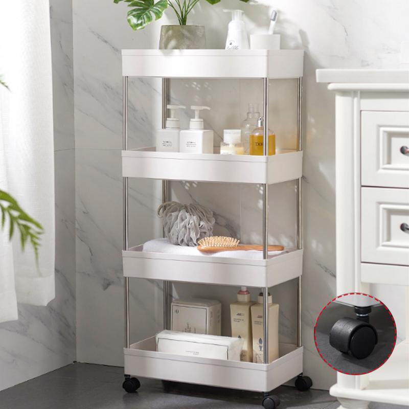 Підлогова полиця-органайзер Bathroom Rack для ванної та кухні, 4 яруси