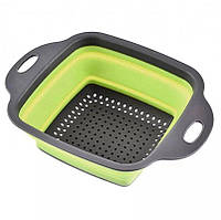 Друшляк складаний з силіконовою ручкою 28x22x9.0 см Fru-090