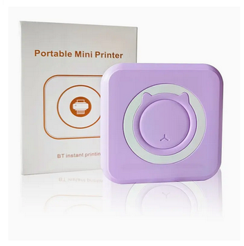 Портативний термопринтер Mini Printer C15F для друку зі смартфона без чорнила фіолетовий