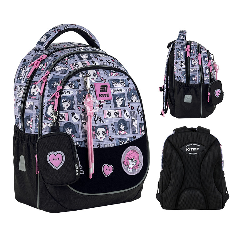 Рюкзак Kite Education 700M-1 Anime Girl 38x28x16 см, 18 л, 130-145 см