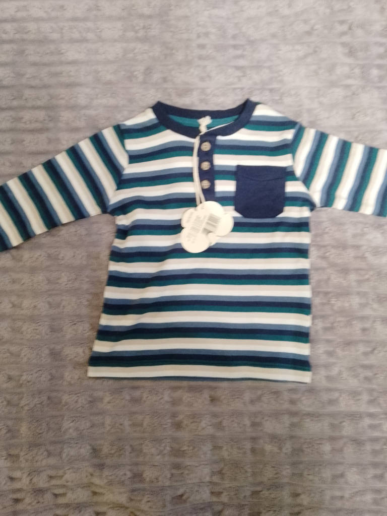 Дитячий реглан-лонгслів для хлопчика в смужку LUPILU® 62-68 зріст - фото покупців 1