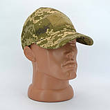 Кепка бейсболка тактична ріп-стоп в камуфляжі піксель ММ-14 з регулятором розміру, фото 3