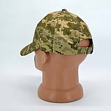 Кепка бейсболка тактична ріп-стоп в камуфляжі піксель ММ-14 з регулятором розміру, фото 5