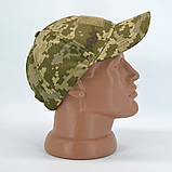 Кепка бейсболка тактична ріп-стоп в камуфляжі піксель ММ-14 з регулятором розміру, фото 7