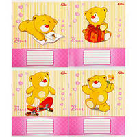 Від 20 шт. Зошит кольоровий 12 аркушів, лінія "2153"N  купити дешево оптом в інтернет-магазині