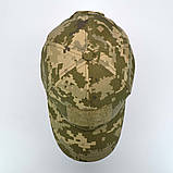 Кепка бейсболка тактична ріп-стоп в камуфляжі піксель ММ-14 з регулятором розміру, фото 9