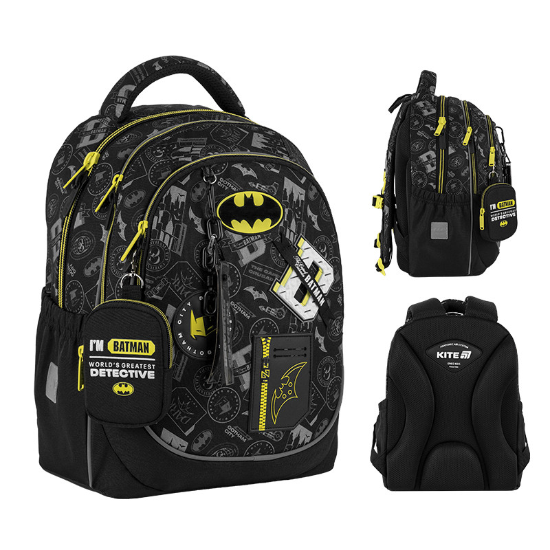 Рюкзак Kite Education 700M DC Batman 38x28x16 см, 18 л, 130-145 см, фото 1