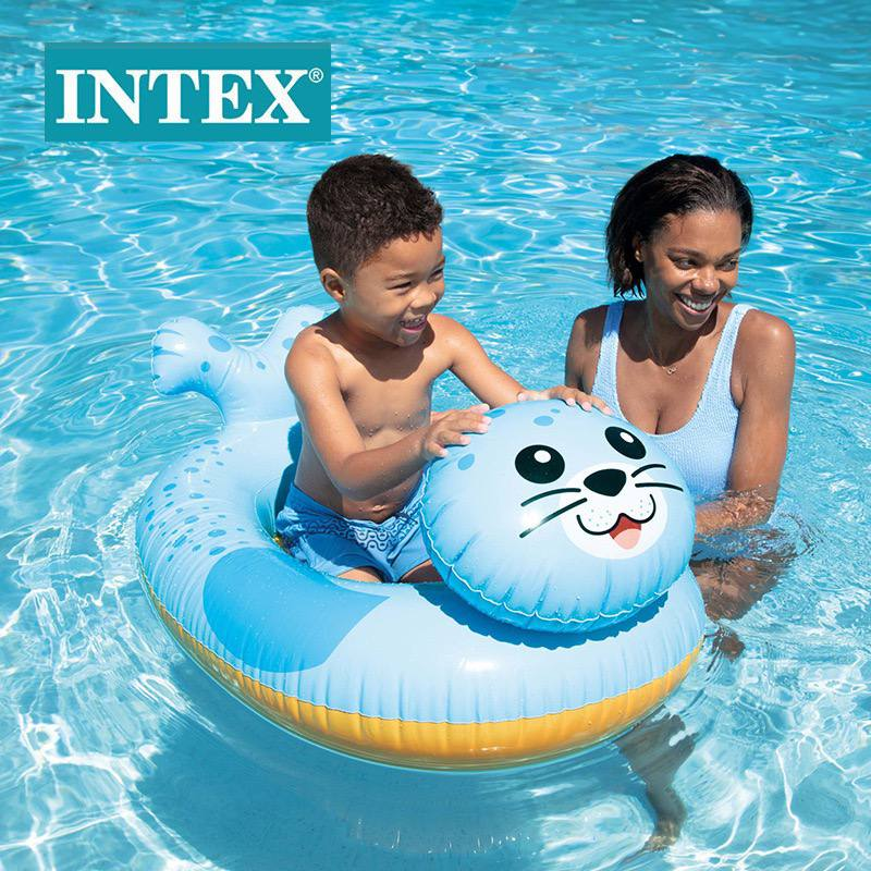 Детский надувной плотик для катания Intex 59380 NP, Видра 107 х 76 см