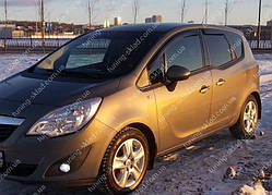 Вітровики вікон Опель Мерива Б (дефлектори бічних вікон Opel Meriva B)
