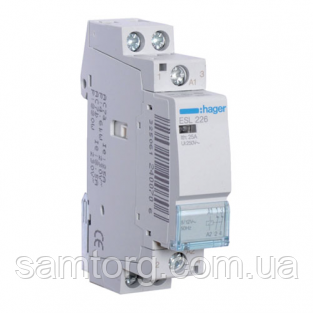 Контактор Hager ESL226 25A 2НЗ 8/12W