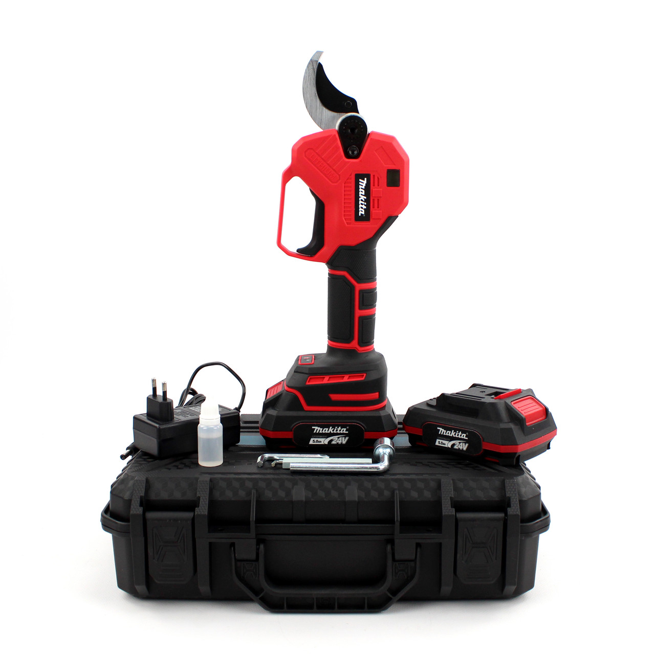 Акумуляторний секатор Makita DUP400 PROFI (24V, 5AH). АКБ секатор Макіта з екраном