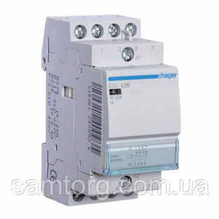 Контактор Hager ESL427 25A 2НВ+2НЗ 12W