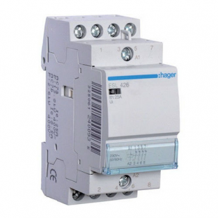 Контактор Hager ESL426 25A 4НЗ 12W