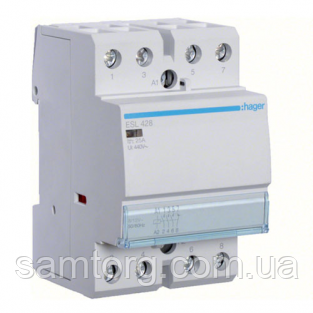 Контактор Hager ESL428 25A 3НВ+1НЗ 12W