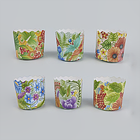 Форма для Пасхи паперова (65*70) Петриківка (100гр) (50 шт) панеттоне Пасха