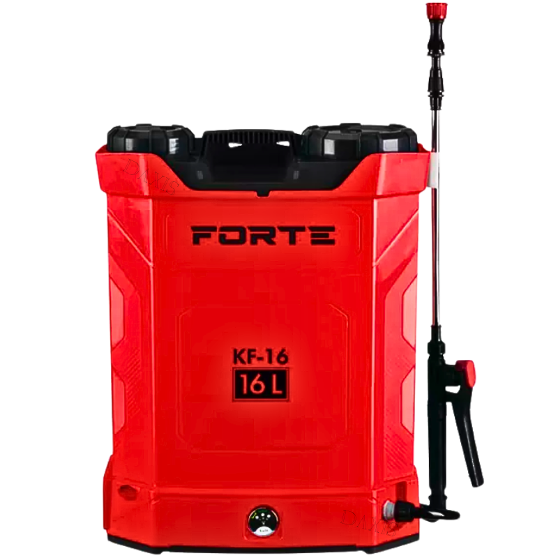 Вмісткий потужний обприскувач FORTE KF-16 Обприскувач-ранець на 16л Акумуляторний садовий обприскувач, фото 1
