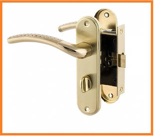 Ручка-Засувка Міжкімнатна WC 50mm 15-01 "точка" GP (золото)