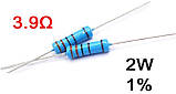 Резистор постійний 2W 3,9Ом ( 3,9Ω ) 1% металооксидний, фото 4